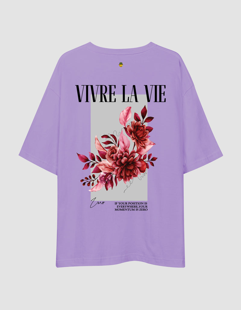 Oversized Tshirt Vivre La Vie- TZS Exclusive