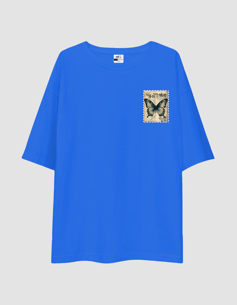 Oversized Tshirt Vintage Butterfly - TZS Exclusive