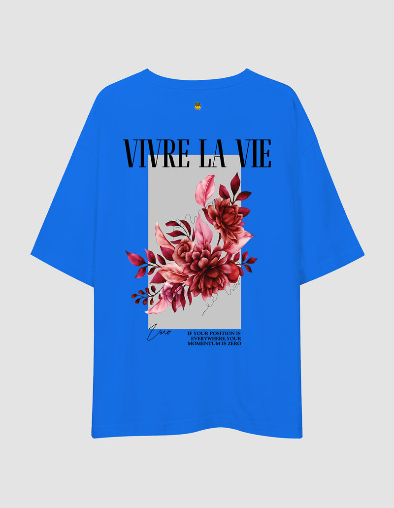 Oversized Tshirt Vivre La Vie- TZS Exclusive