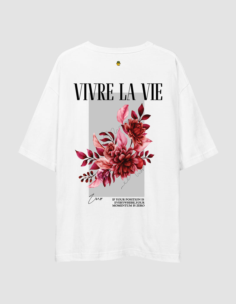 Oversized Tshirt Vivre La Vie- TZS Exclusive