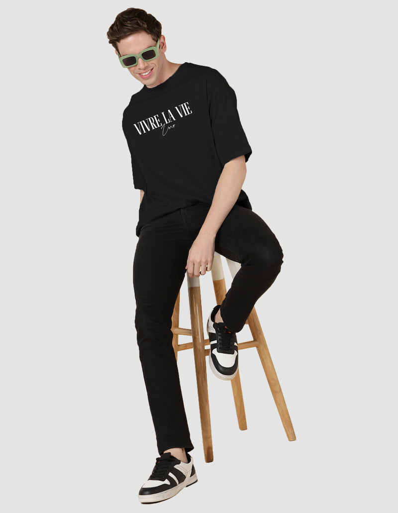 Oversized Tshirt Vivre La Vie- TZS Exclusive