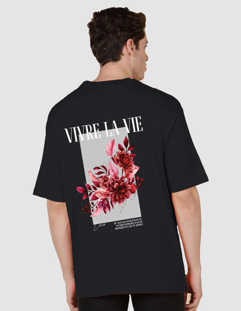 Oversized Tshirt Vivre La Vie- TZS Exclusive