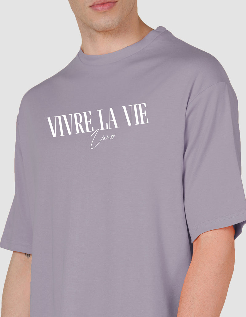 Oversized Tshirt Vivre La Vie- TZS Exclusive