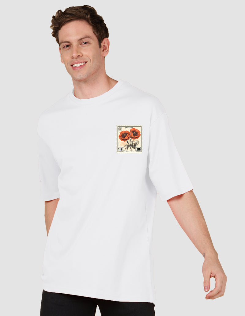 Oversized Tshirt Rose Words- TZS Exclusive