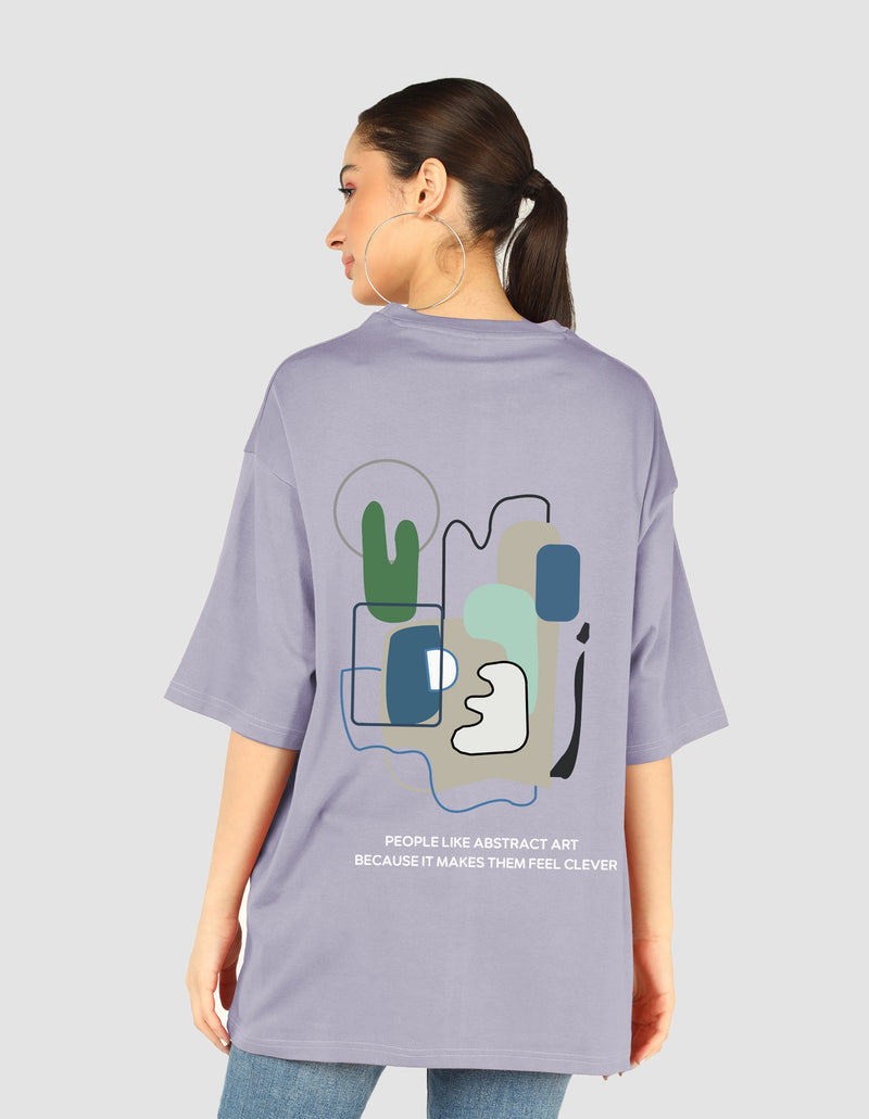 Oversized Tshirt Abstract art   - TZS Exclusive