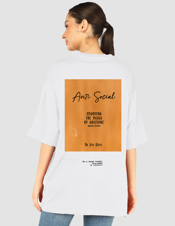 Unisex Oversized Tshirt Anti Social    - TZS Exclusive