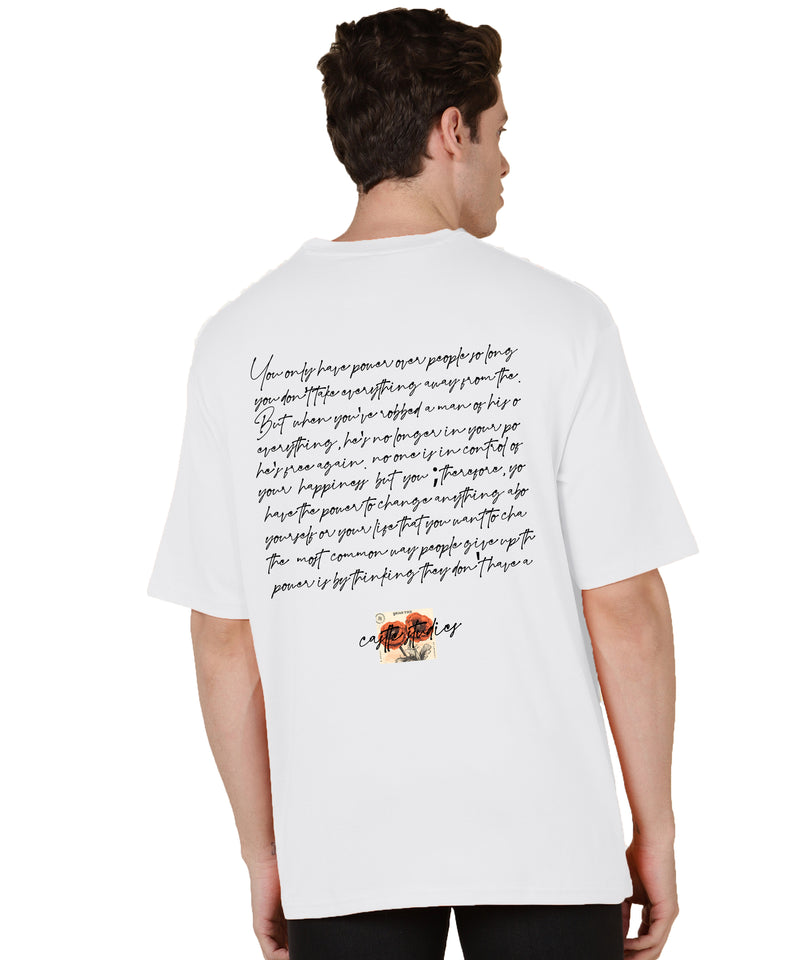 Oversized Tshirt Rose Words- TZS Exclusive