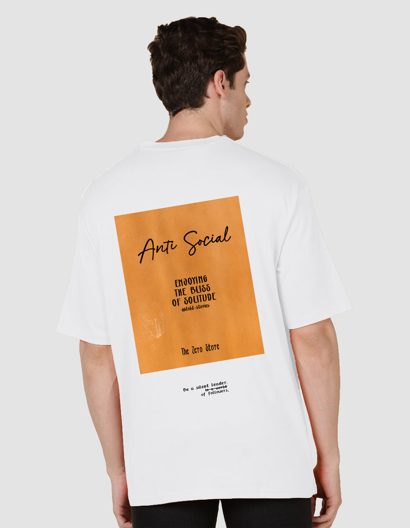 Unisex Oversized Tshirt Anti Social    - TZS Exclusive