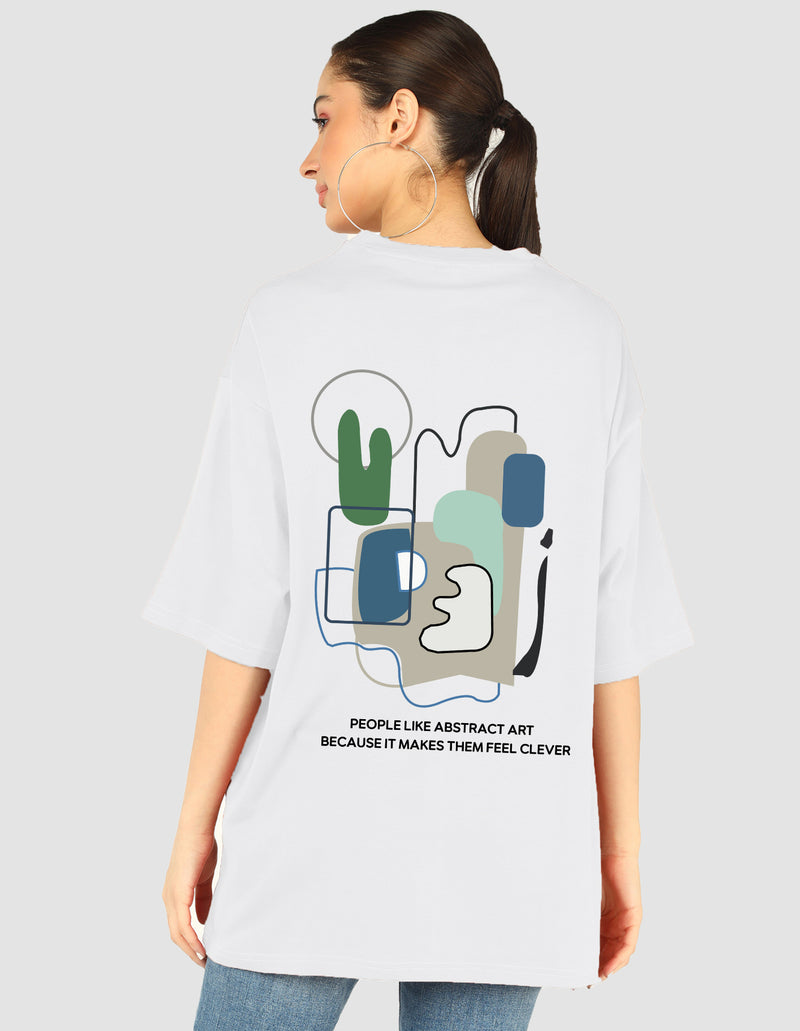 Oversized Tshirt Abstract art   - TZS Exclusive