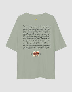 Oversized Tshirt Rose Words- TZS Exclusive