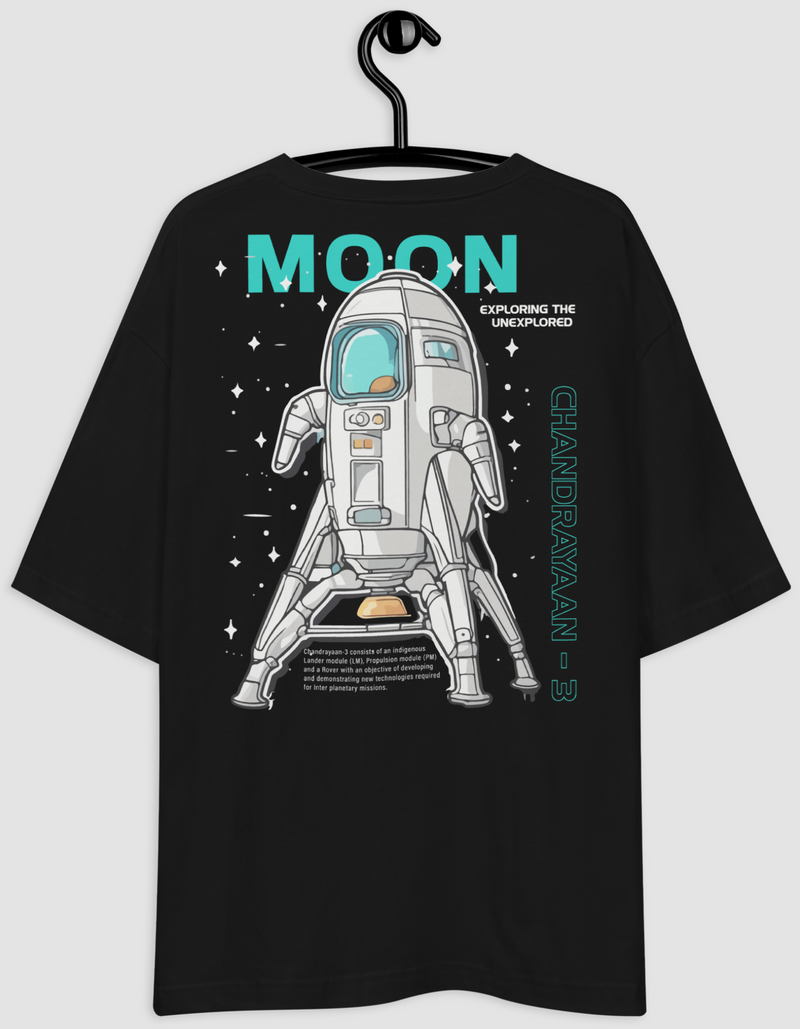 Unisex Oversized T-Shirt  | Moon Mission  Chandrayan