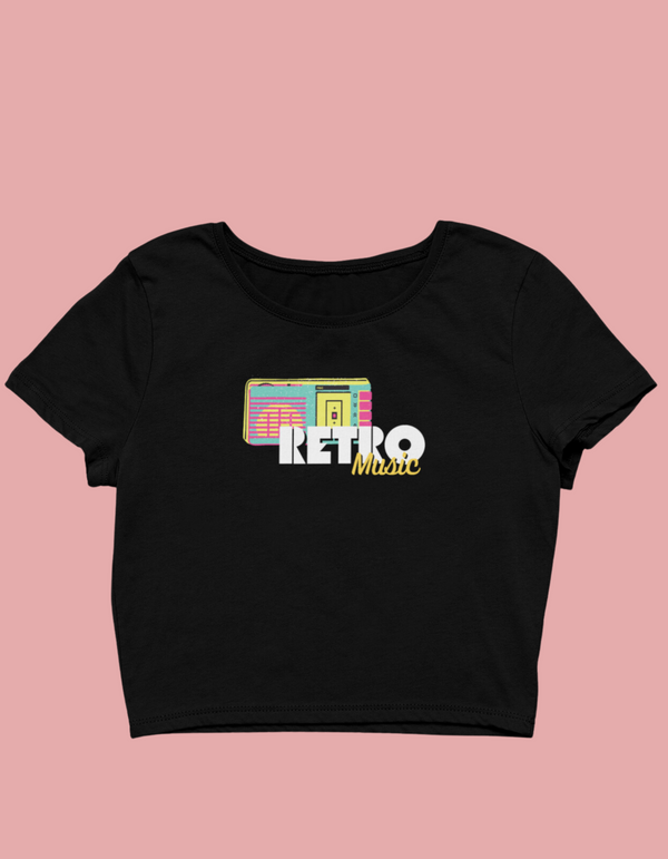 Crop Top Retro Music