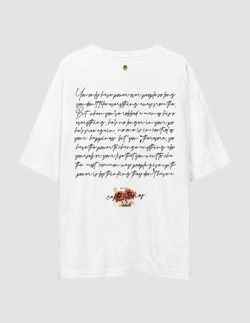 Oversized Tshirt Rose Words- TZS Exclusive