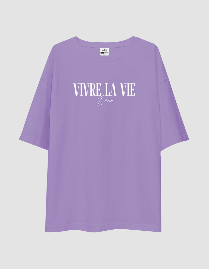 Oversized Tshirt Vivre La Vie- TZS Exclusive