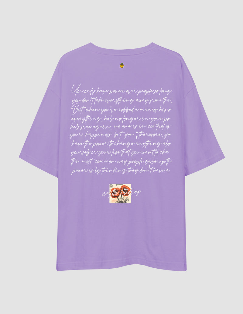 Oversized Tshirt Rose Words- TZS Exclusive