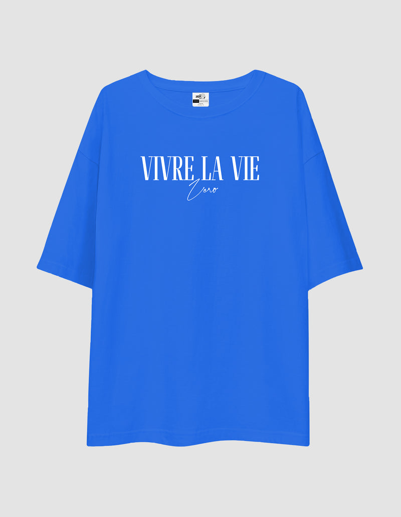 Oversized Tshirt Vivre La Vie- TZS Exclusive