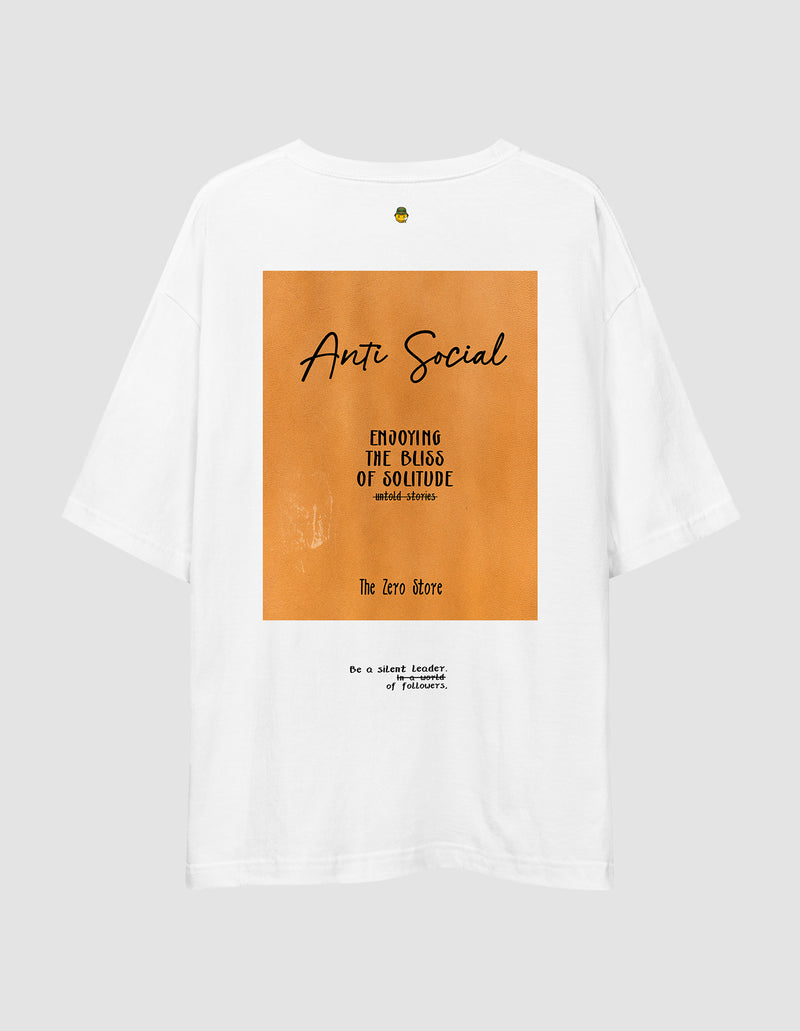 Unisex Oversized Tshirt Anti Social    - TZS Exclusive