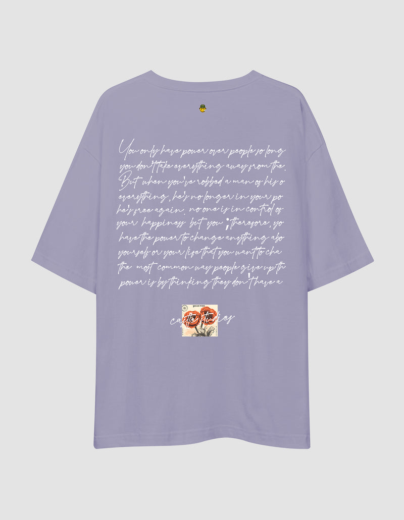 Oversized Tshirt Rose Words- TZS Exclusive