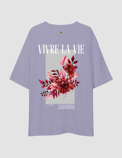 Oversized Tshirt Vivre La Vie- TZS Exclusive