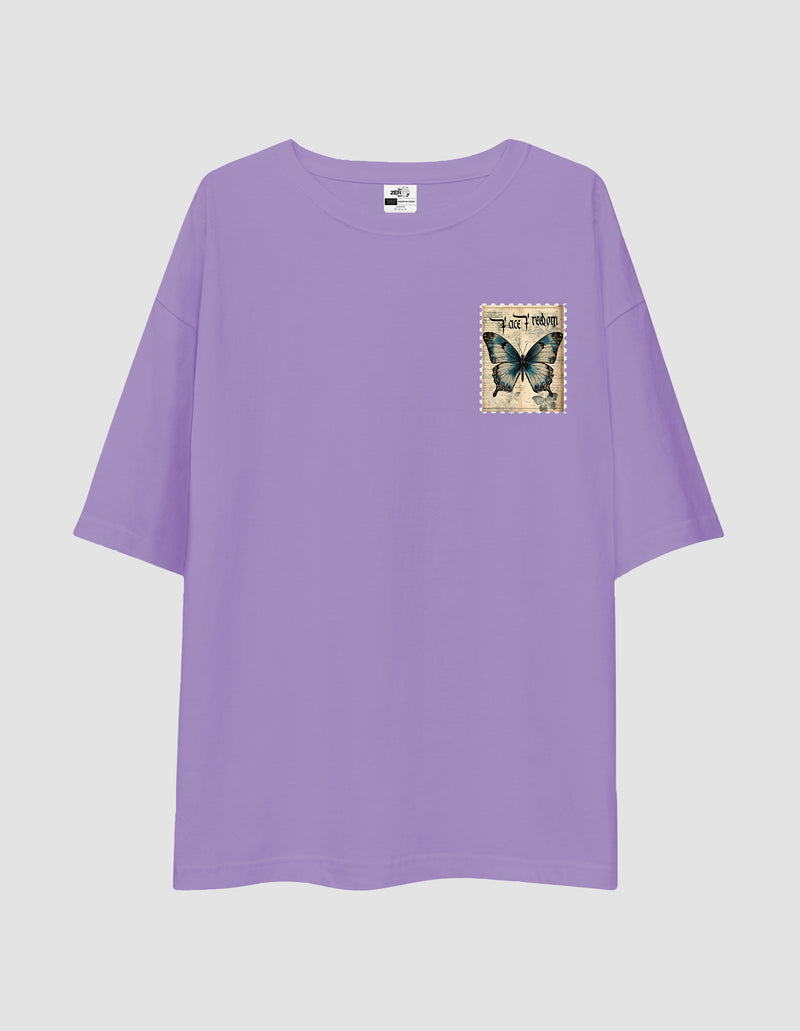 Oversized Tshirt Vintage Butterfly - TZS Exclusive