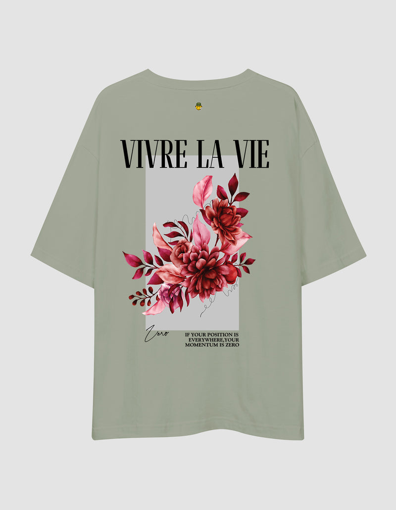 Oversized Tshirt Vivre La Vie- TZS Exclusive